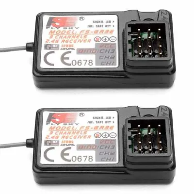 2 Pcs Flysky FS-GR3E 2.4G Wireless Frequency 3 PWM Channel Receiver For Rc Car • $17.79