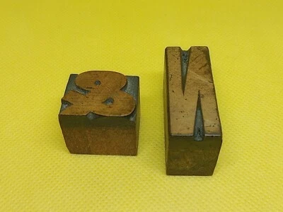 £9.99 • Buy Vintage Printers Block Letterpress Type Wooden Printing Letter N And  &