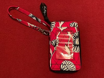 Vera Bradley Travel Wallet Organizer - Deco Daisy - Red Floral Zip • $19.95