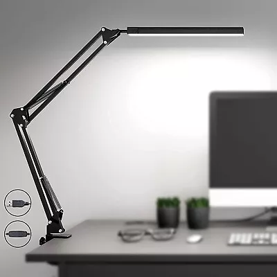 SKYLEO LED Desk Lamp With Clamp - LED Desk Light For Office - 3 Color Modes X 10 • £13.99