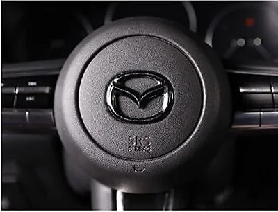 Glossy Black Car Steering Wheel Emblem Logo Badge For Mazda 3 6 CX-3 CX-5 CX-10 • $9.99