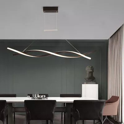 Modern Linear Wavy Kitchen Island Hanging Light LED Pendant Fixture Dining Room • $66.93