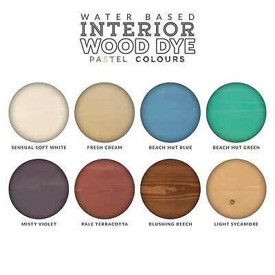 £18.95 • Buy Interior Wood Stain / Dye - Pastel Colours - Water Based - Littlefair's