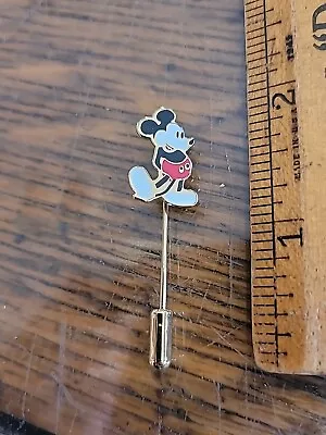 Vintage Mickey Mouse Lapel Hat Pin Walt Disney Productions 2  Length .75  Enamal • $9.92