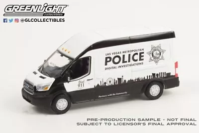 Greenlight 1/64 2019 Ford Transit Lwb High Roof Las Vegas Met Police 53040-e • £14.99