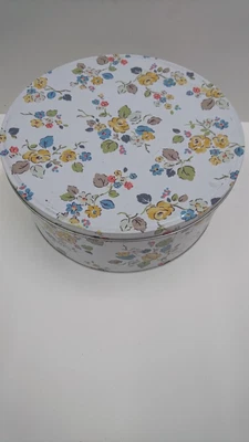 £7.49 • Buy Cath Kidston Yellow & Blue Flower Round Cake Storage Tin 22 Cm X 9.5 Cm