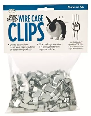 Pet Lodge ACC1 Metal Silver 1 Lbs. Cage Clips 1.2 L In. (Pack Of 12) • $61.08