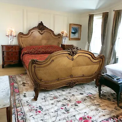 Original French Carved Wooden Bed Frame • £795
