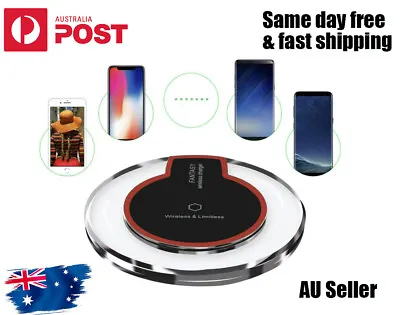 $7.95 • Buy Qi Wireless Charger Charging Pad For IPhone 14 13 12 11 Pro Max Samsung S21 S20