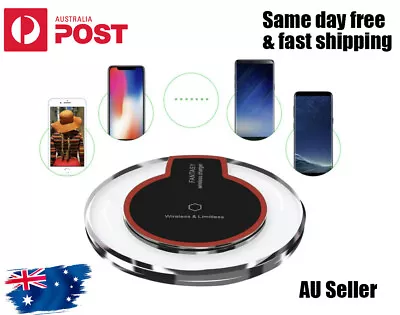 Qi Wireless Charger Charging Pad For IPhone 14 13 12 11 Pro Max Samsung S21 S20 • $7.95