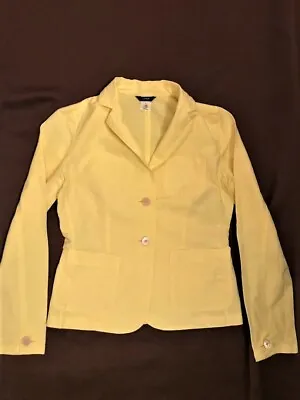 J.CREW Womens Blazer Jacket Bright Lemon Yellow Size 2 **Mint Condition** • $24