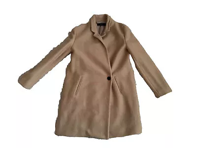 Zara Basic Outerwear Camel Beige Coat Jacket Size Large Womens • $49.99