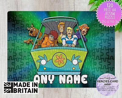 Personalised Scooby Doo 120 Pcs Kids Puzzle Jigsaw A4 Size - Add Name V4 • £6.75