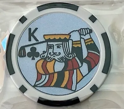 King Of Clubs -  Magnetic Clay Poker Chip -Golf Ball Marker • $7.95