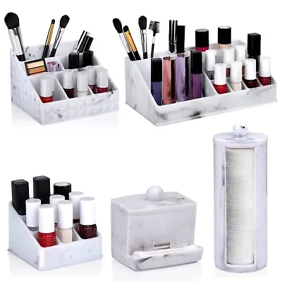 Cosmetic Makeup Organiser Make Up Display Coton Pad Bud Jewelry Storage Box Case • £9.55
