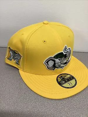 Modesto Athletics MILB New Era Buffalo 59FIFTY Yellow Hat Cap 7 5/8 New • $38.84