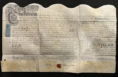 1713 Indentured Deed Messuage And Land In Hernhill Kent; Wreight & Johnson • £40