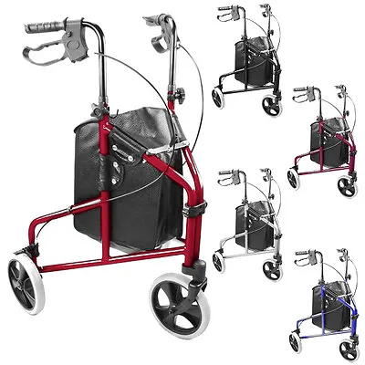 £79.99 • Buy Ultra Lightweight Folding 3 Wheel Tri Walker Mobility Aid Wheeled Walking Frame