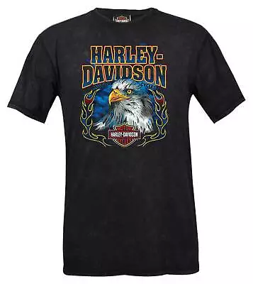 Harley-Davidson Men's Talons Eagle Cotton Short Sleeve Crew-Neck T-Shirt Black • $26.95