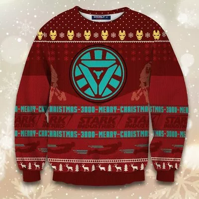 $32.99 • Buy New Iron Knight Unisex Wool Premium 3D Ugly Sweater Christmas Gift Best Price 