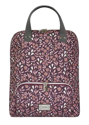 £45.99 • Buy Earth Squared Fair Trade Oil Cloth Backpack Rucksack Bag Mulberry Plum