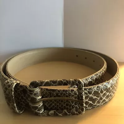 Astor Animal Print Snake Skin Belt Man Made Tan Brown Womens Accessories GUC • $16