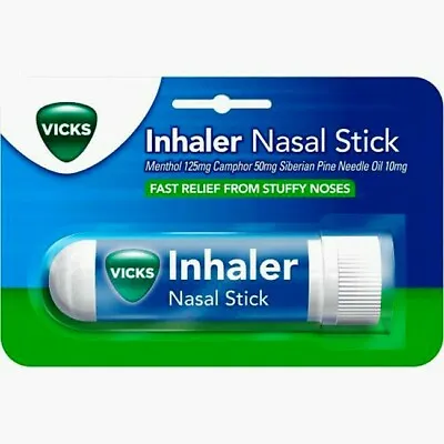 Vicks Inhaler Nasal Stick Fast Relief From Stuffy Blocked Nose & Nasal Passage  • £2.99