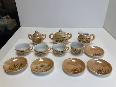 Vintage 1940's Childs 16pc Tea Set Hand Painted Floral Made In Occupied Japan • $35