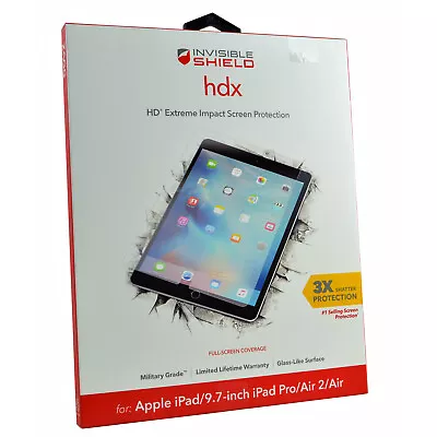 ZAGG IPad Pro 9.7  IPad Air 1 & Air 2 Rugged Invisible HDX TPU Screen Protector • £3.49