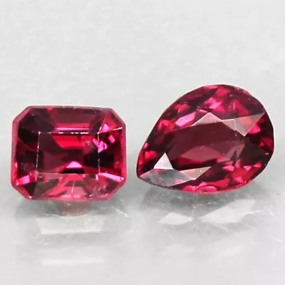 1.01ct.COLLECTION RED PINK SPINEL MOGOK NATURAL GEMSTONE PEAR/OCTAGON • $0.99