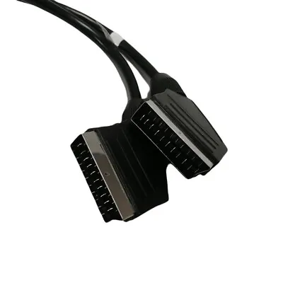 Scart To Scart Cable Lead Fulli Wired 21 Pin Round Rgb Sky Tv Dvd Vidio Vcr 10m • £8.32