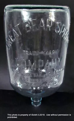 Vintage 5-GALLON GLASS Water BOTTLE From GREAT BEAR SPRING COMPANY Jug • $45