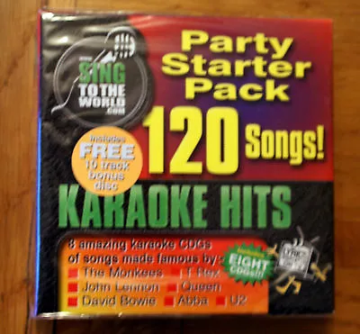 SALE !  Karaoke Party Starter Pack CD+G 8 Discs 120 Songs RRP £59.99 • £9.99