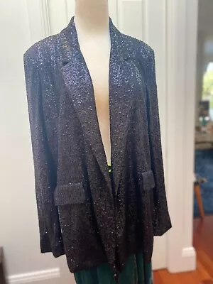 Decjuba Black Sequined Blazer - NWT Size 12/14 • $85