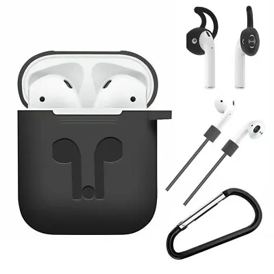$8.22 • Buy For Apple AirPods 2nd Generation Rubber Case + Strap Earbuds Hook (Factory Seal)