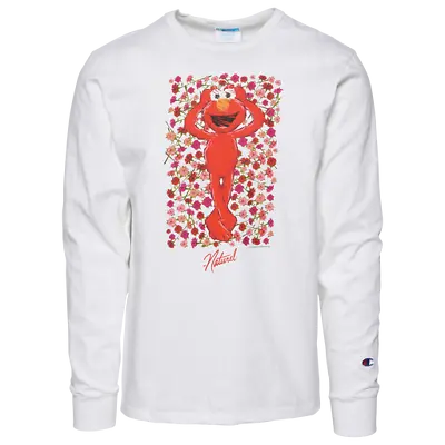 Champion Sesame Street Elmo Long Sleeve T-Shirt White C20313-012 Men's NWT • $11.89