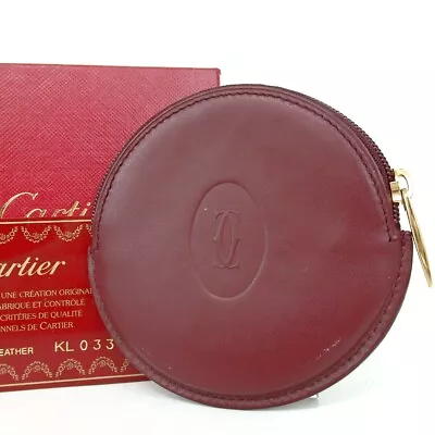 Authentic Cartier Must Line Coin Purse Leather Women[Used] • $0.99