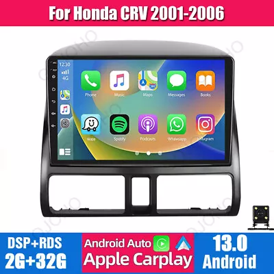 9  For Honda CRV 2001-2006 Car Stereo Radio Android 13 Carplay BT GPS Navi +Cam • $104.99