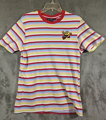 Pac-man T-Shirt Mens Striped Shirt Sleeve Colorful Bandai Namco Size Small • $13.99