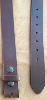 1-1/2  Plain Buffalo Leather Casual Strap Work Belt Amish Handmade 1.5 No Buckle • $39.99