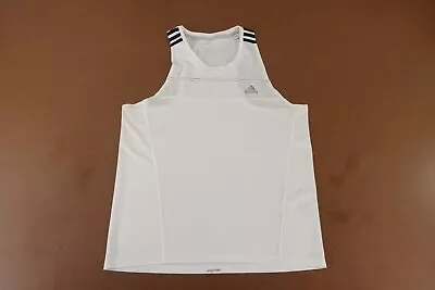 Adidas Running Men's Size Large White Racerback Pullover Tank Top • $22.67