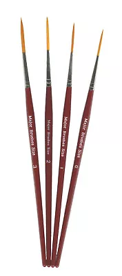 Fine Synthetic Artist Rigger Paint Brushes 0 1 2 3 Oil Acrylic Water Art Sets • £2.20