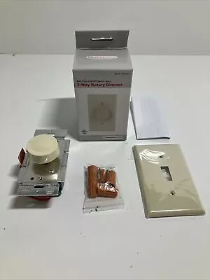 600 W  3 Way Universal Push On Off Rotary Dimmer (ivory) • $10.99