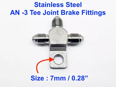 AN-3 Male Brake Fittings JIC3 AN3 3-Way Tee Joint With Locating Nut • $14.90