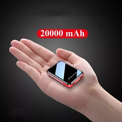 $18.14 • Buy Power Bank 20000mAh Portable FAST Charger Mirror Screen LED Digital Mini Display
