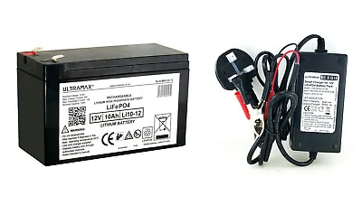 £71.94 • Buy Sm126 Sm126pc & Cb2 Clubman Clulite Torch Battery Ultramax Lithium Lipo 12v 10ah
