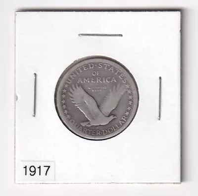 1917 Type 1 Standing Liberty Silver Quarter In Coin Folder • $35