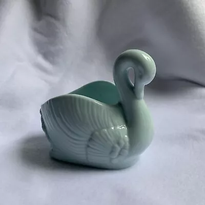 K’s Collection Pale Blue Swan Planter Trinket Dish • $5.99