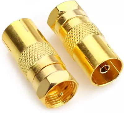 £8.39 • Buy TV Aerial Coaxial Cable F-Connectors Adaptor Satellite F Type Screw Connector So