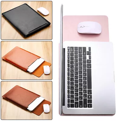 PU Leather Laptop Sleeve Bag Case For MacBook Air Retina Pro Dell HP Lenovo Gift • $23.09